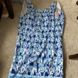 Lilly Pulitzer Cathy Shift Bomber Blue Dress